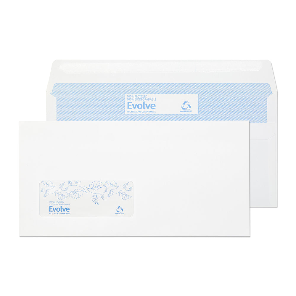 DL Wallet Self Seal Window White 90gsm Envelopes (QTY 1000) 110 X 220m ...