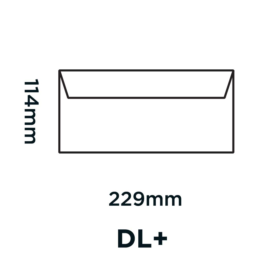 DL+ French Grey 120gsm Peel & Seal Envelopes (Qty 500) 114mm x 229mm