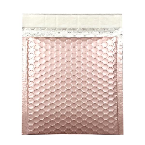 165 x 165 Metallic Rose Gold Blush Padded Bubble Envelopes [Qty 100] - All Colour Envelopes